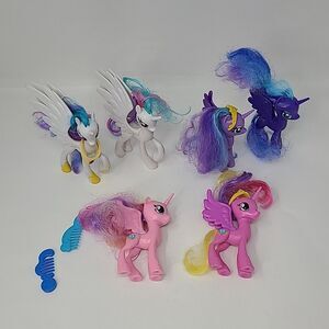 My Little Pony Hasbro 2016 Lot Of 6 Princess Cadance, Celestia, Luna Brushable